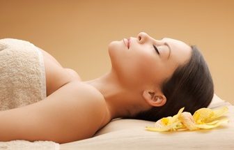 beautiful woman in spa salon